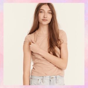 J.CREW '90s cropped organic slub cotton T-shirt
